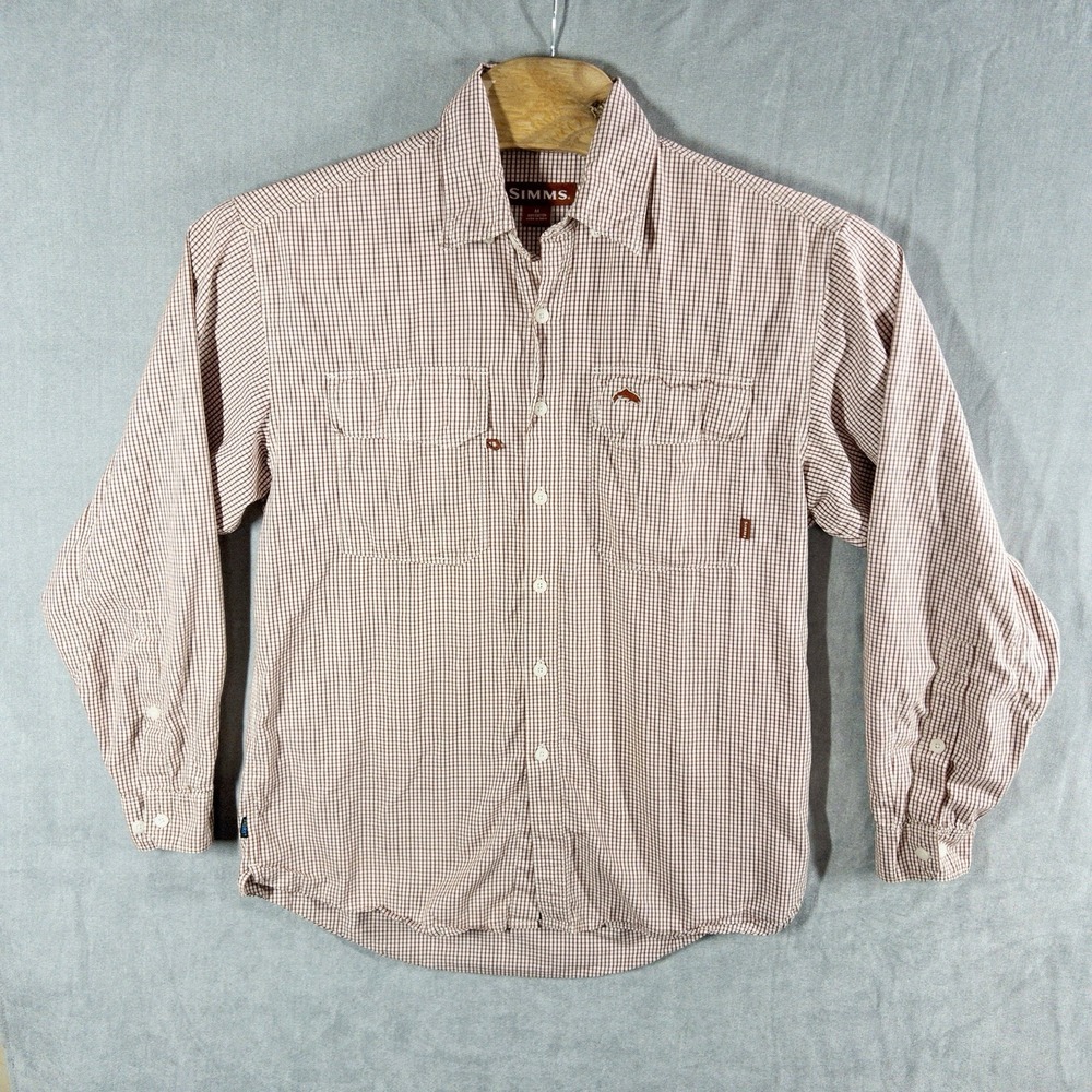 Simms Fishing 3x Dry Button Up‎ Shirt Mens Medium  Outdoors Boating Lake Camping